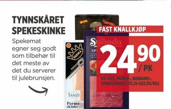 Meny Tynnskåret spekeskinke tilbud