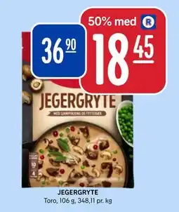 Rema 1000 JEGERGRYTE, NOK 36.9, App-pris tilbud