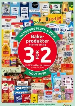 Joker Bake-produkter tilbud