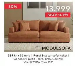 Skeidar Rossi 3-seter, NOK 13999 tilbud