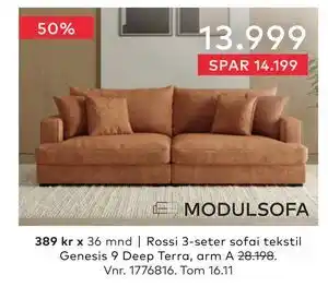 Skeidar Rossi 3-seter, NOK 13999 tilbud