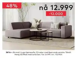 Skeidar Lugo hjørnesofa, NOK 12000 tilbud