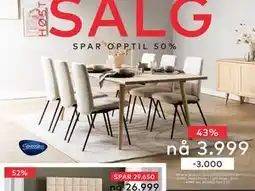 Skeidar Chilli (M) spisestol Lav D300,, NOK 3999 tilbud