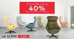 Skeidar ALLE GLOBE STOLER tilbud