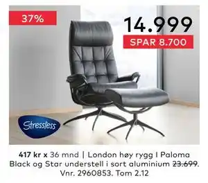 Skeidar London høy rygg I Paloma Black, NOK 14999 tilbud