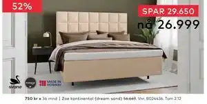 Zoe kontinental (dream sand), NOK 26999