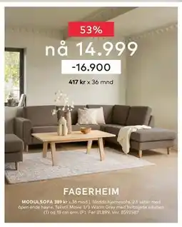 Skeidar Hedda hjørnesofa, NOK 14999 tilbud