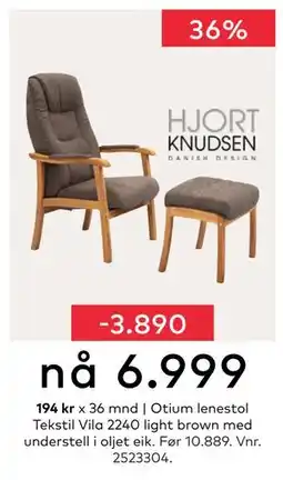 Skeidar Otium lenestol, NOK 6999 tilbud