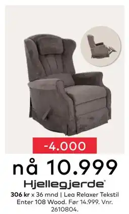 Skeidar Lea Relaxer Tekstil Enter 108 Wood, NOK 10999 tilbud