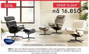 Rome lenestol m/krakk Medium stol, NOK 16850