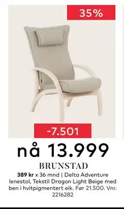 Skeidar Delta Adventure lenestol, NOK 13999 tilbud