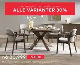 Skeidar Woodcraft rundt spisebord, NOK 29999, Medlemspris tilbud