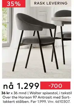 Skeidar Walter spisestol, NOK 1299 tilbud