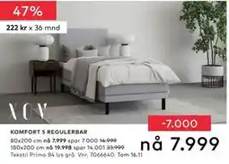 Skeidar KOMFORT 5 REGULERBAR, NOK 7999 tilbud
