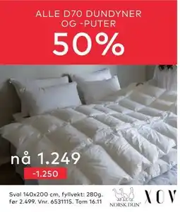 Skeidar ALLE D70 DUNDYNER OG -PUTER tilbud