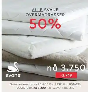 Skeidar Ocean overmadrass tilbud