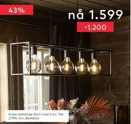 Skeidar Cube taklampe, NOK 1599 tilbud