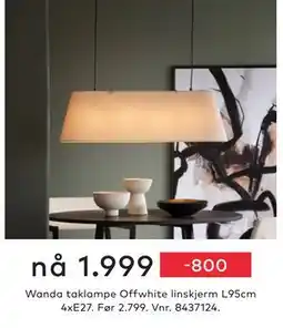 Skeidar Wanda taklampe, NOK 1999 tilbud