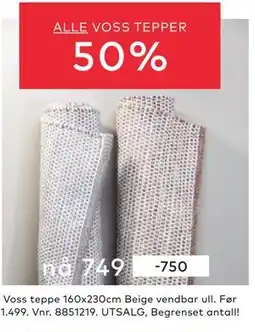 Skeidar ALLE VOSS TEPPER tilbud