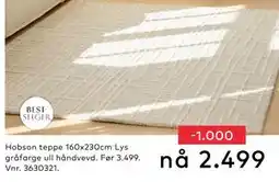 Skeidar Hobson teppe, NOK 2499 tilbud
