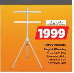 POWER TRIPOD gulvstativ, NOK 1999 tilbud