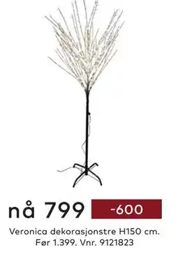 Skeidar Veronica dekorasjonstre H150 cm., NOK 799 tilbud