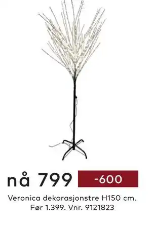 Skeidar Veronica dekorasjonstre H150 cm., NOK 799 tilbud