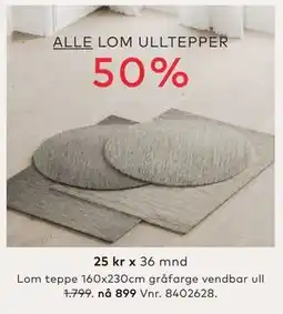 Skeidar ALLE LOM ULLTEPPER, NOK 899 tilbud
