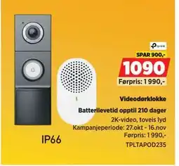 POWER Videodørklokke, NOK 1090 tilbud