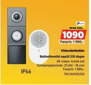 POWER Videodørklokke, NOK 1090 tilbud
