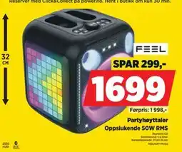 POWER Partyhøyttaler, NOK 1699 tilbud