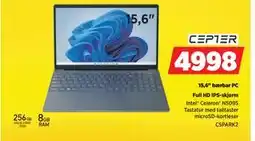 POWER 15,6 bærbar PC, NOK 4998 tilbud