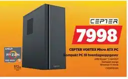 POWER CEPTER VORTEX Micro ATX PC, NOK 7998 tilbud
