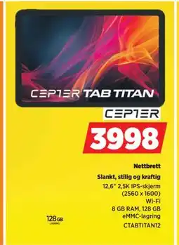 POWER Nettbrett, NOK 3998 tilbud