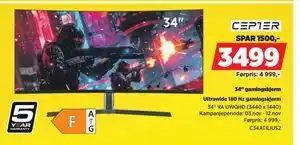 POWER 34 gamingskjerm, NOK 3499 tilbud