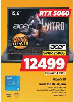 POWER Nitro V 15, NOK 12499 tilbud