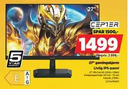 POWER 27 gamingskjerm, NOK 1499 tilbud