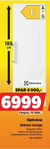 POWER Kjøleskap, NOK 6999 tilbud