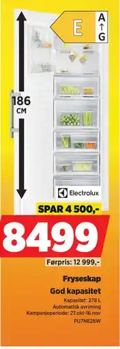 POWER Fryseskap, NOK 8499 tilbud