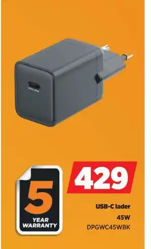 POWER USB-C lader, NOK 429 tilbud