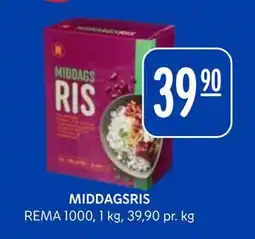 Rema 1000 MIDDAGSRIS, NOK 39.9 tilbud