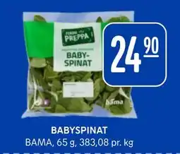 Rema 1000 BABYSPINAT, NOK 24.9 tilbud