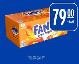 Rema 1000 FANTA ZERO SUGAR 10PK, NOK 79 tilbud
