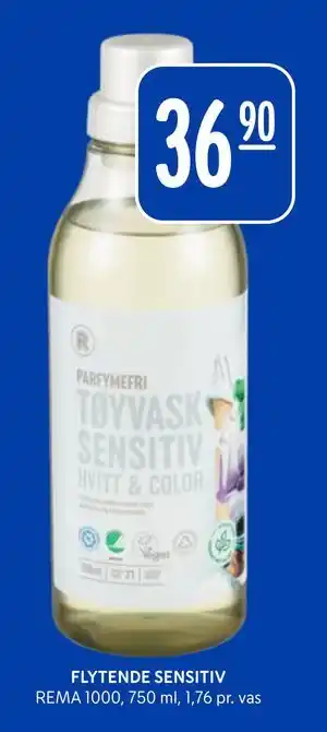 Rema 1000 FLYTENDE SENSITIV, NOK 36.9 tilbud