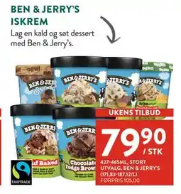 Jacobs BEN & JERRY’S ISKREM, NOK 79.9 tilbud