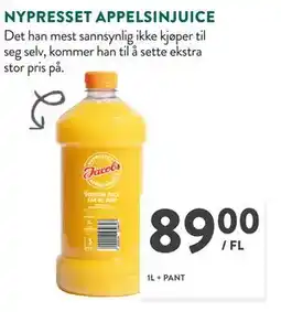 Jacobs NYPRESSET APPELSINJUICE, NOK 89 tilbud