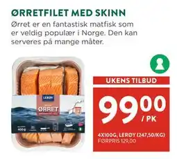 Jacobs ØRRETFILET MED SKINN, NOK 99 tilbud