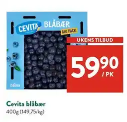 Jacobs Cevita blåbær, NOK 59.9 tilbud