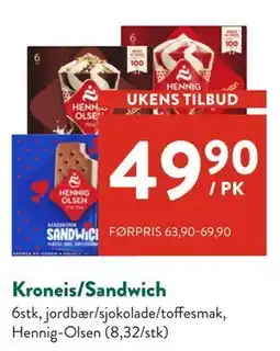 Jacobs Kroneis/Sandwich, NOK 49.9 tilbud