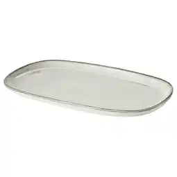 IKEA Gladelig Tallerken, grå, 31x19 cm tilbud